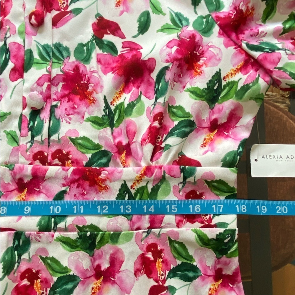 Alexia Admor Pink Floral Summer Garden Emery Dress Size 14 - Picture 13 of 16